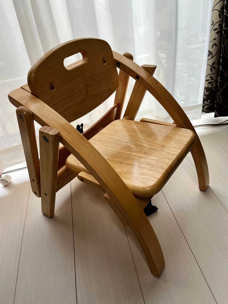 ベビーチェア ローチェア 大和屋 子供椅子 yamatoyaアーチ木製ローチェア　ナチュラル