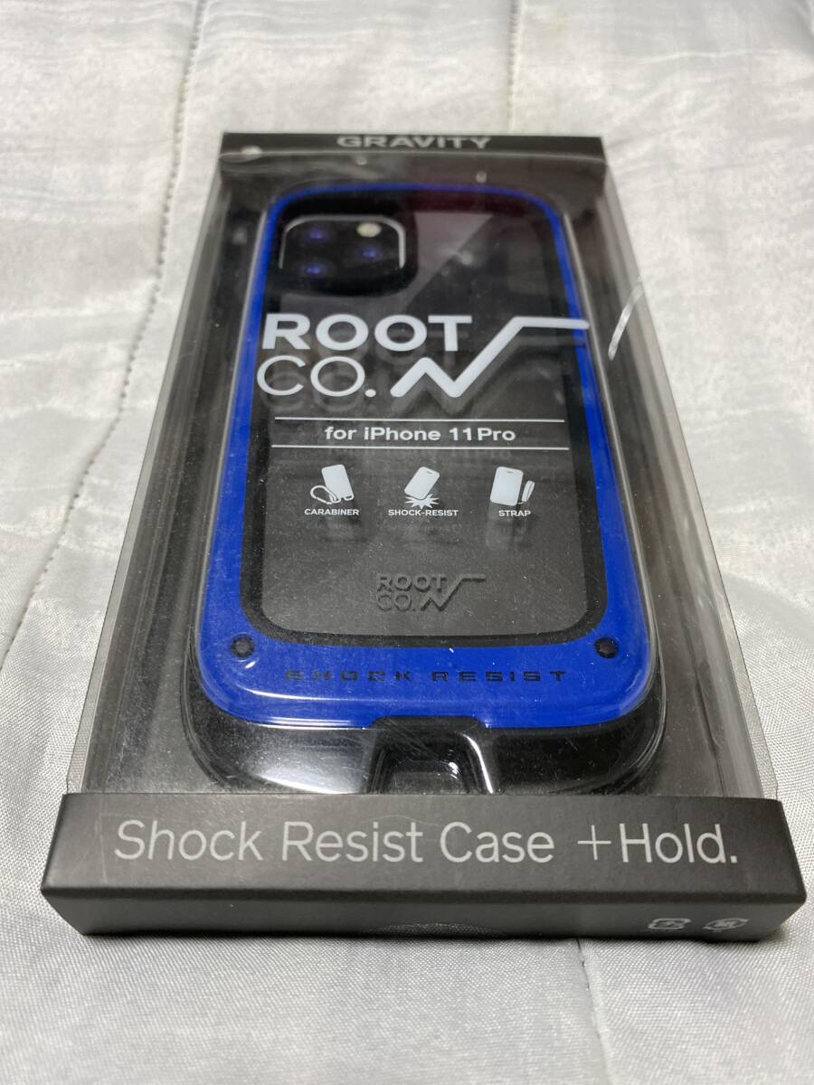 【美品】　ROOT&CO ルート&コー　iPhone 11 pro耐衝撃スマホケース　青_画像1