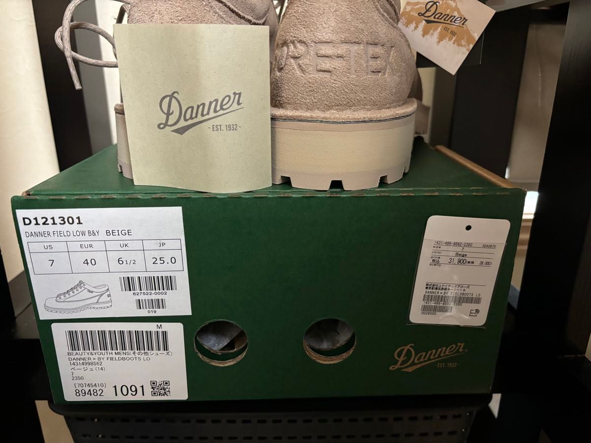 未使用 DANNER FIELD LOW B&Y BEIGE US7 ダナー フィールド ロー 未使用 DANNER FIELD LOW B&Y BEIGE US7 ダナー フィールド ロー