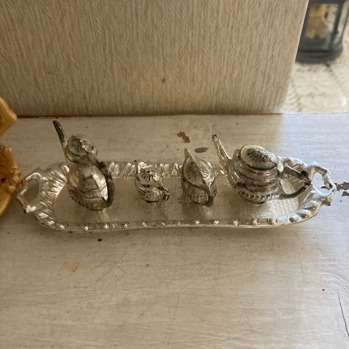  miniature saucer cup tea cup doll house tea set Limo -ju Dolphy - Showa Retro Blythe ceramics iron 