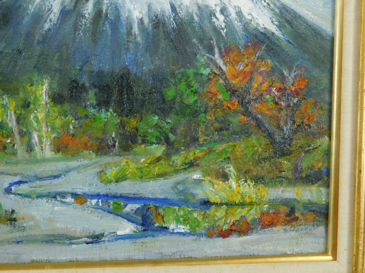 高橋賢一郎【谷川】F8 晩秋風景画 自然豊かな逸品 油彩 油絵 絵画 金箔 額縁 Yahoo!オークション - 高橋賢一郎 富岳 北富士演習場 風景画 F8