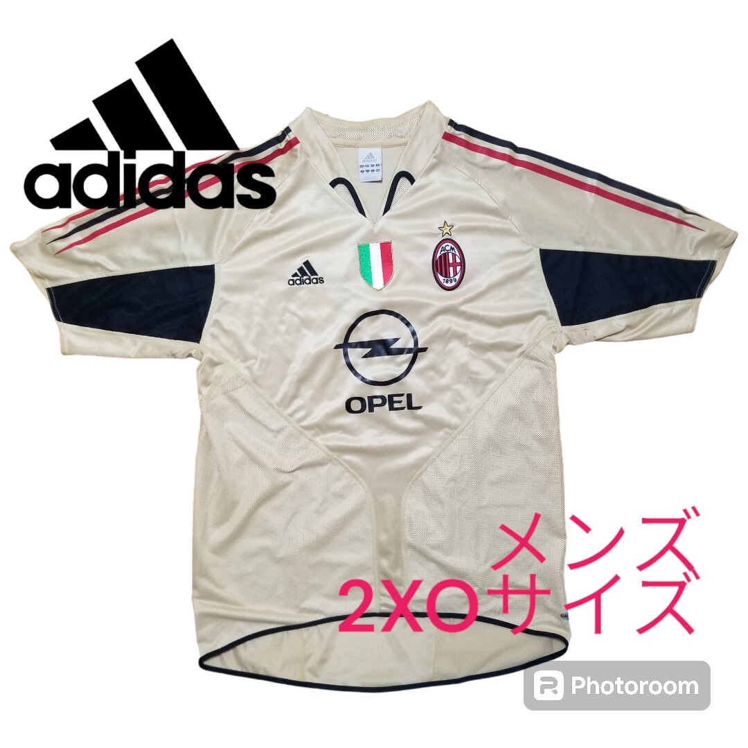 アディダス　adidas　イタリアセリエA　ACミラン　04/05シーズンサードレプリカユニフォームシャツ　メンズ　古着_画像1