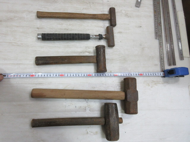 D813☆○工具大量セット-ハンマー-角定規-スパナ-モンキー D813☆○工具大量セット-ハンマー-角定規-スパナ-モンキー
