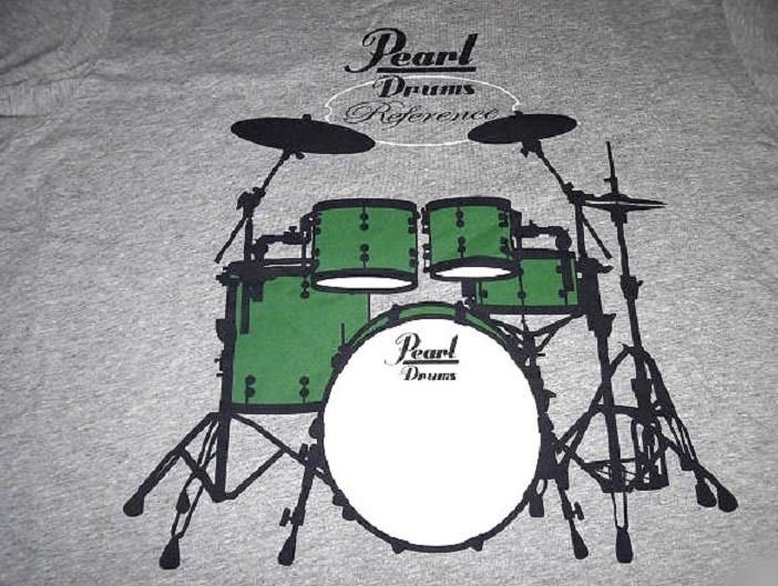 Pearl DRUMS パールドラムス リファレンス UT ユニクロ コラボ 限定 Tシャツ 半袖 コットン ASH L USED 美品/ロックTバンドTシャツ _画像3