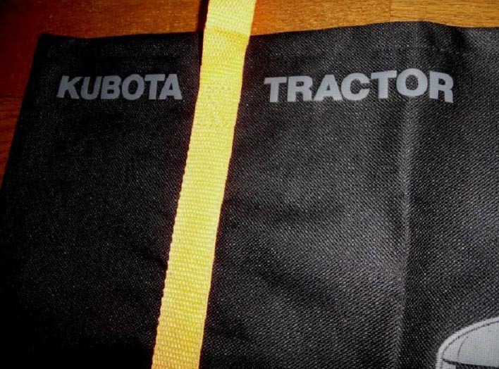 KUBOTA TRACTOR クボタトラクター トートバッグ 販促用 非売品 48X34 BLK-ORG 未使用品/ヤンマー農機具コンバイン耕運機イセキヰセキ農機の画像3