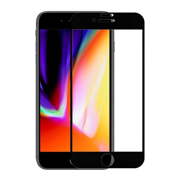 iPhone SE3 第3世代 SE2 第2世代 iPhone7 iPhone8 4.7インチ 9H 0.26mm 枠黒色 全面保護 強化ガラス 液晶保護フィルム 2.5D KC119_画像1