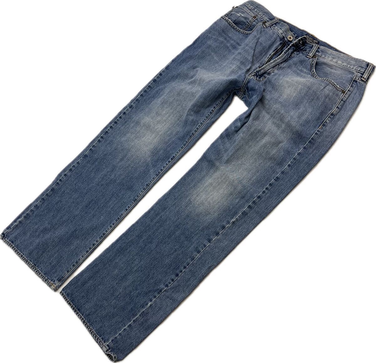 POLO JEANS RALPH LAUREN * безупречный . текстура (ткани) * Denim брюки джинсы голубой W36 American Casual б/у одежда Ralph Lauren Polo джинсы #JS1108
