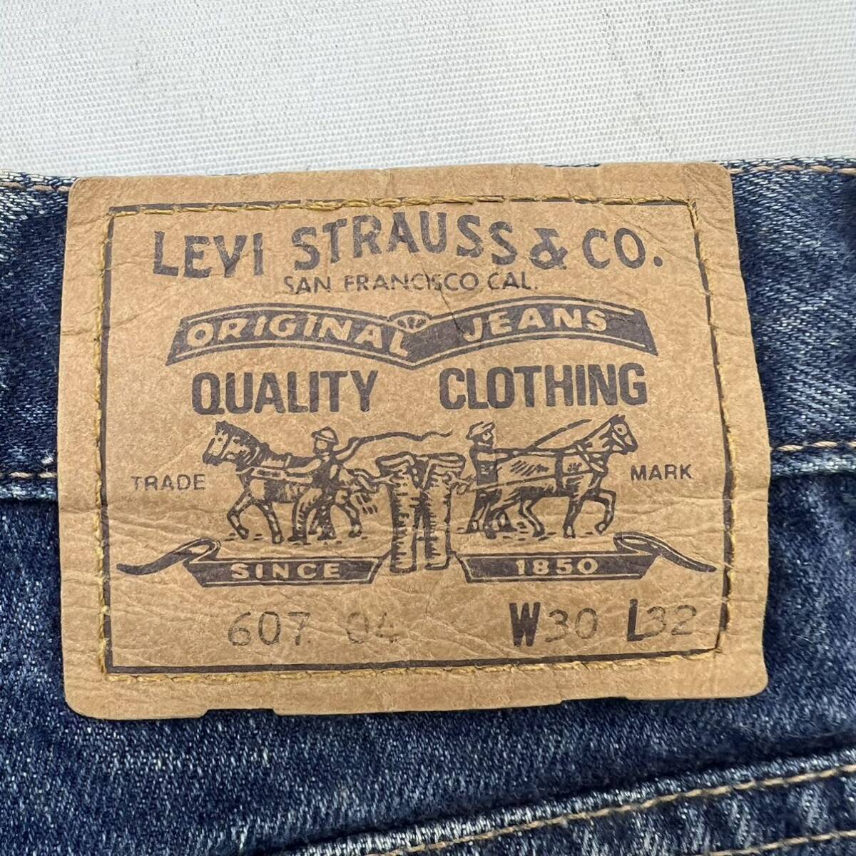 LEVIS ☆ 607 一点モノ◎ リメイク デニム スカート ロングスカート インディゴ W30 アメカジ女子 古着 ファッション リーバイス■JS1106_画像6