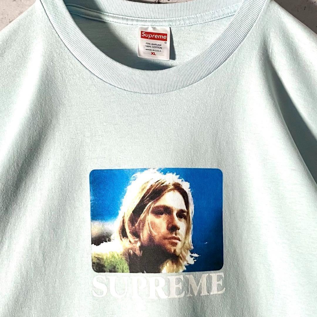 シュプリーム Supreme カートコバーン フォト プリント Tシャツ 希少 XL 水色 ライトブルー 即完売 入手困難　6630_画像5