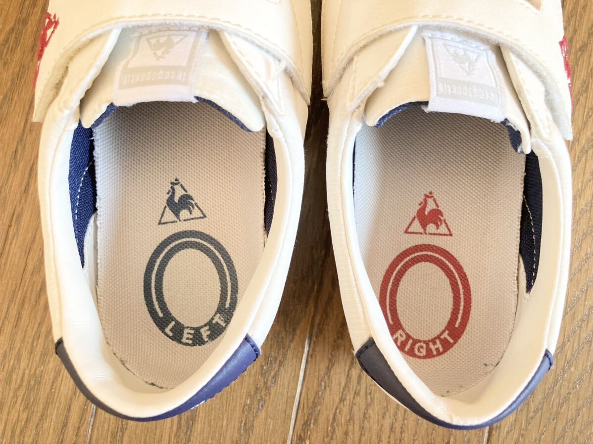 ◆美品◆ le coq sportif ルコック スポルティフ キッズ スニーカー ホワイト 21.0cm_画像7