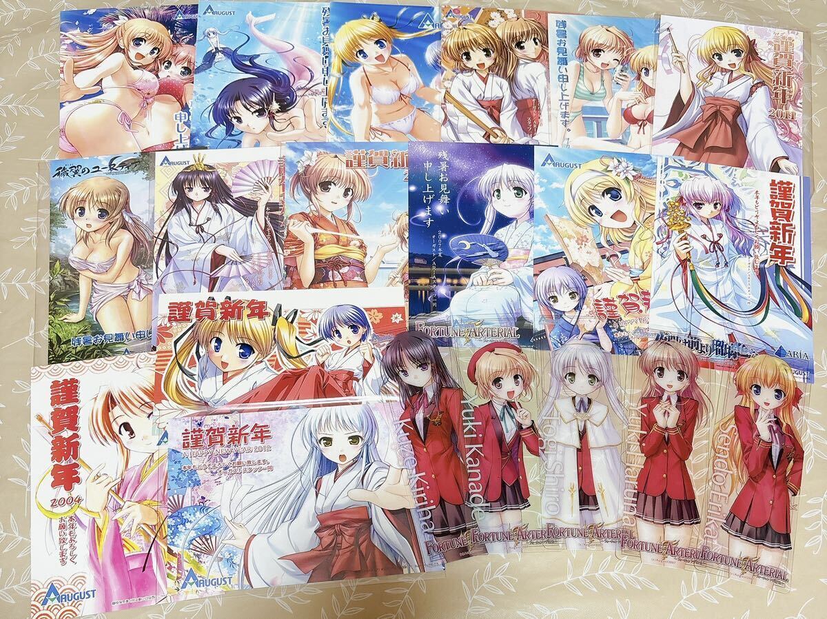[August] postcard etc. 20 pieces set clear book mark August . wing. Youth tiaFORTUNE ARTERIAL large library. ...