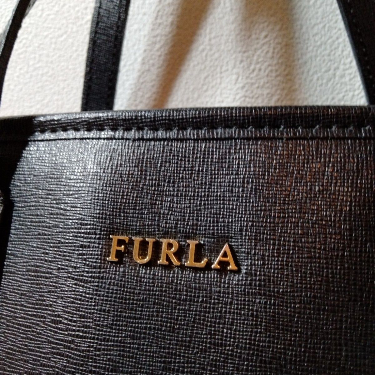 FURLA　フルラ　バッグ　メンズ　レディース　ブランド　トートバッグ　ブラック ハンドバッグ レザー 黒