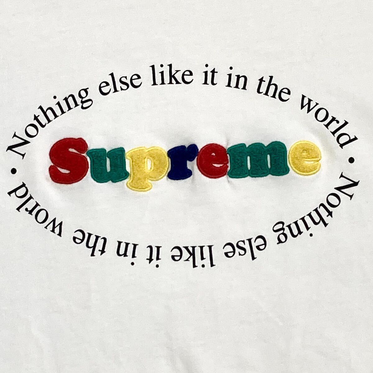 難有り★シュプリームSupreme♂ピュアコットン胸アップリケロゴTシャツ★白_画像5