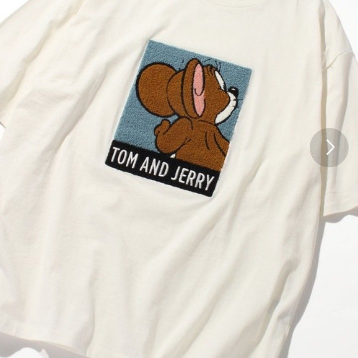 トムとジェリーのサガラ刺繍tシャツ ＋ソックス付きセット。L、アイボリー。タグ付き新品未使用、完売品レア。