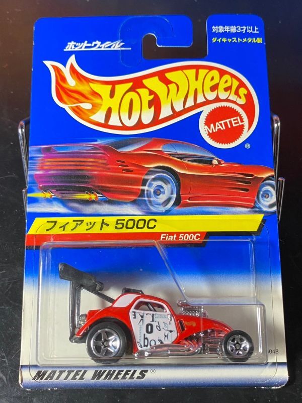ホットウィール HOTWHEELS FIAT 500C フィアット 500 JAPAN CARD 赤_画像2