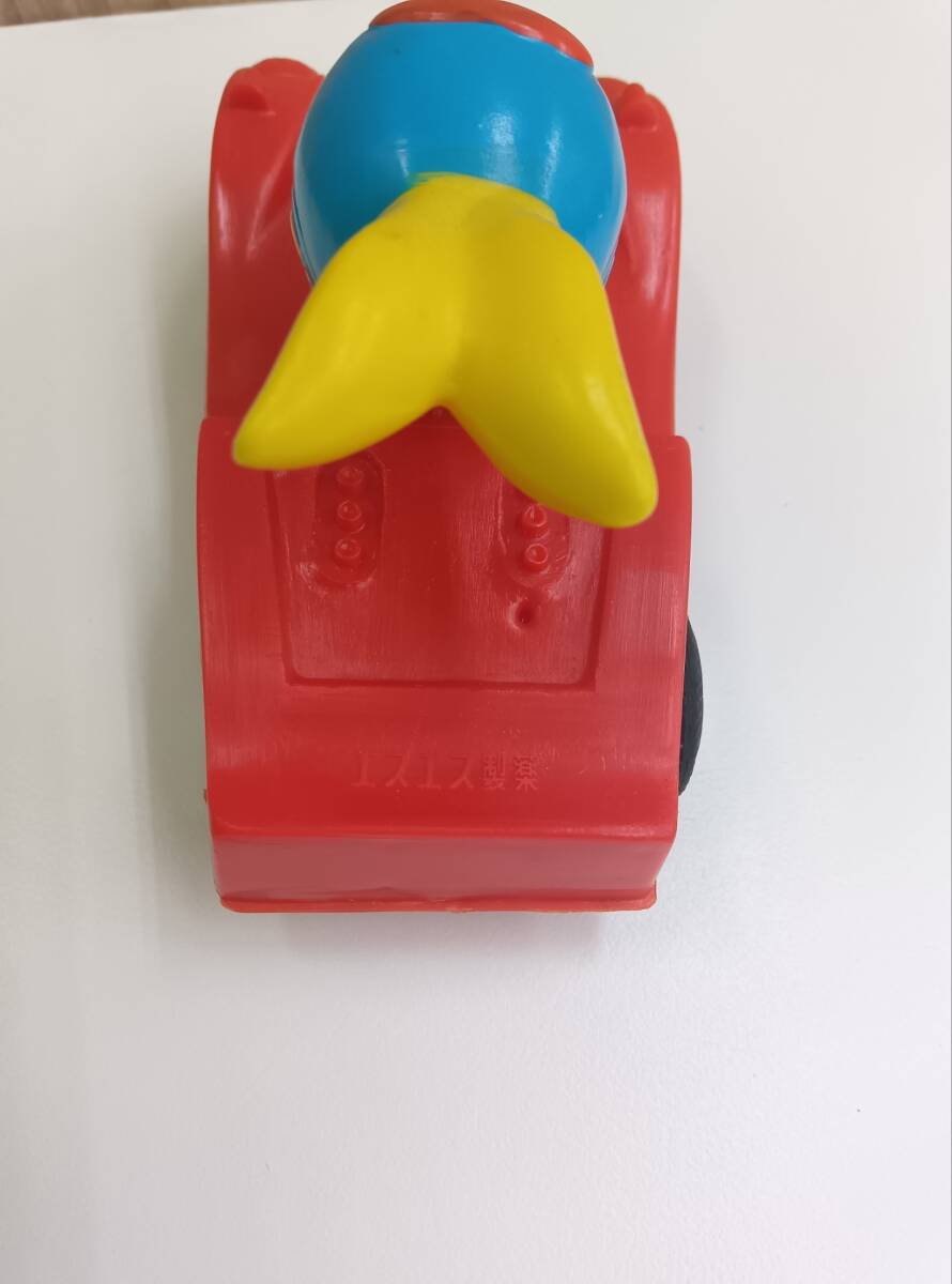 コレクター放出品　エスエス製薬 ピョンちゃん レースカー 車 赤色　ソフビ　玩具　レトロ　◆10_画像3