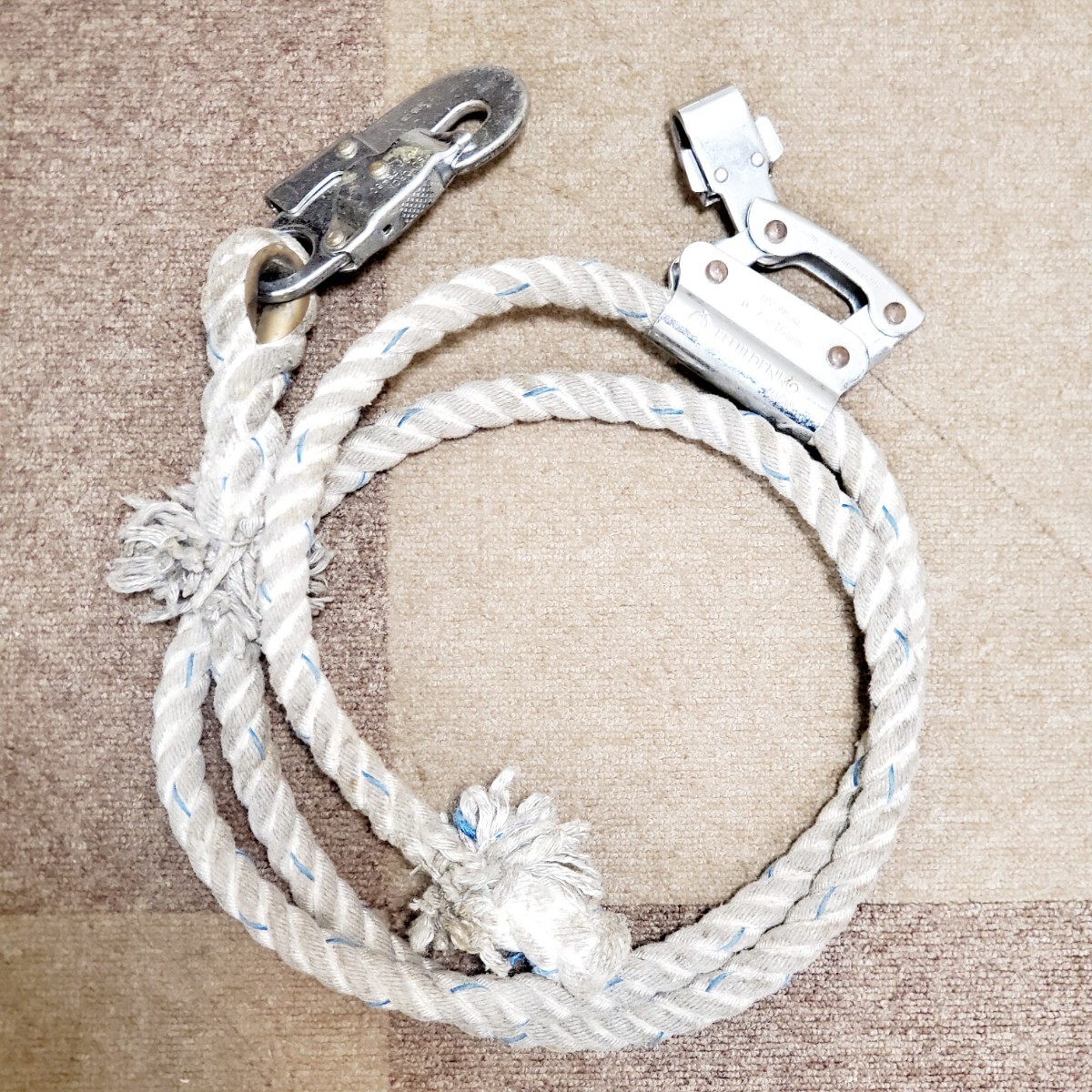 #[1 jpy start ] wistaria . electrician safety belt .. system stop for apparatus tsuyo long rope type # total length approximately 180cm/16mm/ pillar on safety belt / parent ./ rope / hook 