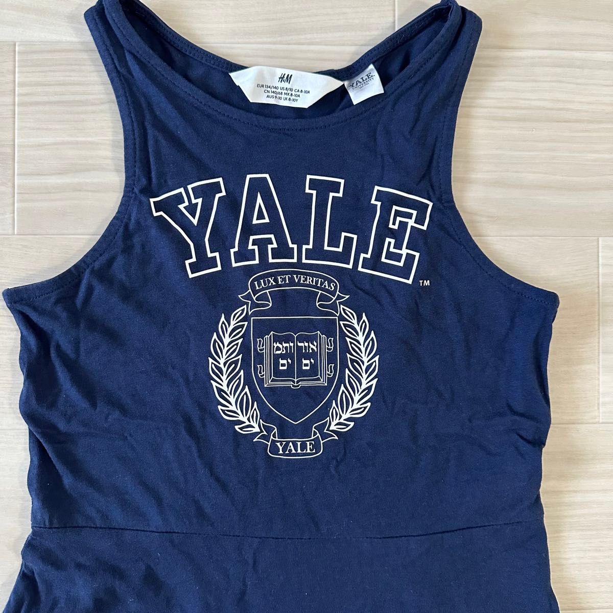 H&M kids イエール大学ノースリーブワンピース　140サイズ　イェール　YALE UNIVERSITY 