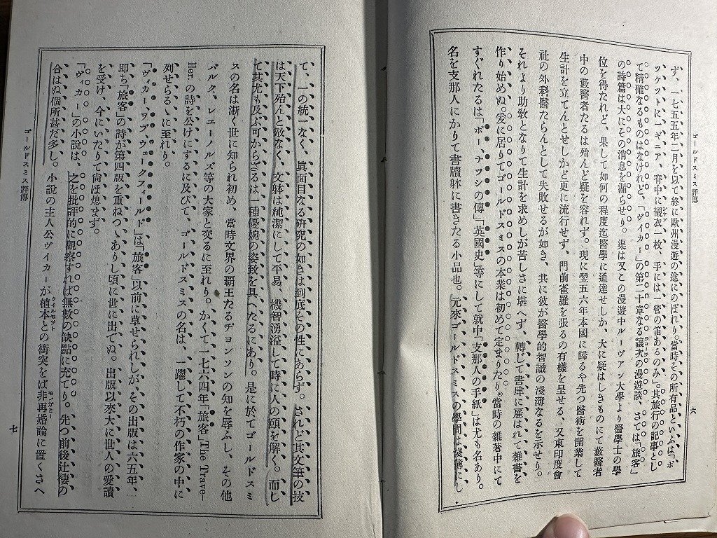 ｗ∞*　明治期書籍　ヴィガー物語　著・ゴールドスミス　訳・浅野和三郎　明治36年3版　大日本図書　古書 / d06_画像5