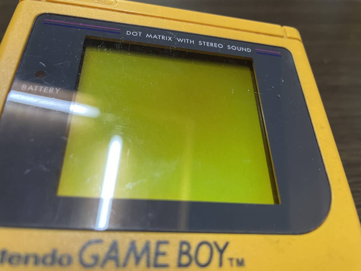 GAMEBOY ゲームボーイ イエロー 当時もの マリオソフト付 動作確認済（音、映像確認しました。）昭和レトロの画像5