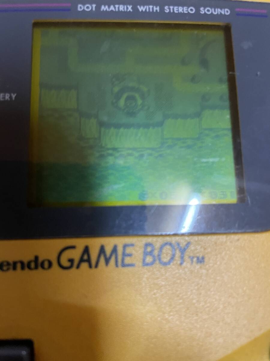 GAMEBOY ゲームボーイ イエロー 当時もの マリオソフト付 動作確認済（音、映像確認しました。）昭和レトロの画像4