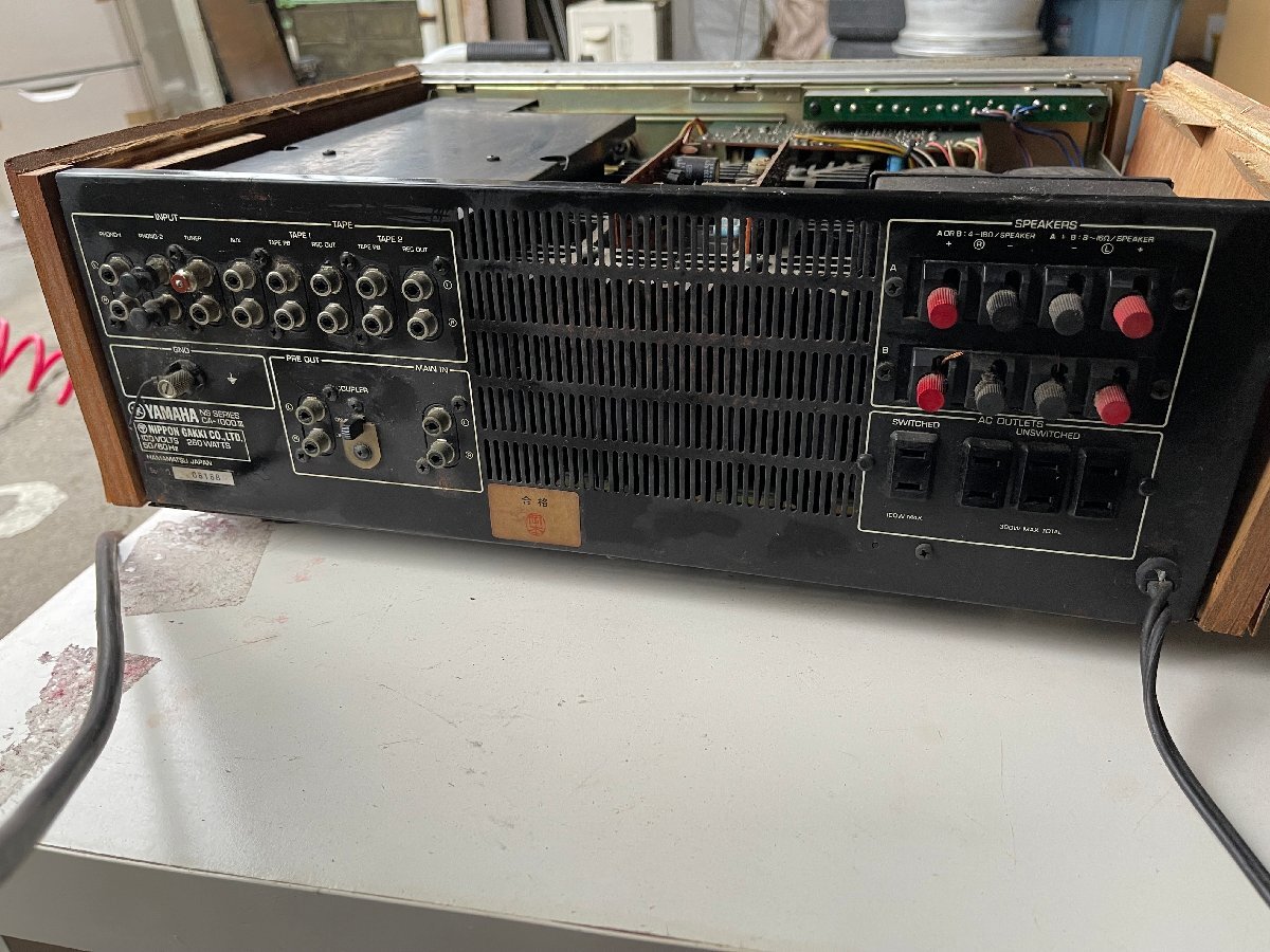 【ジャンク品/通電のみ確認】YAMAHA ヤマハ CA-1000III プリメインアンプD77_画像7