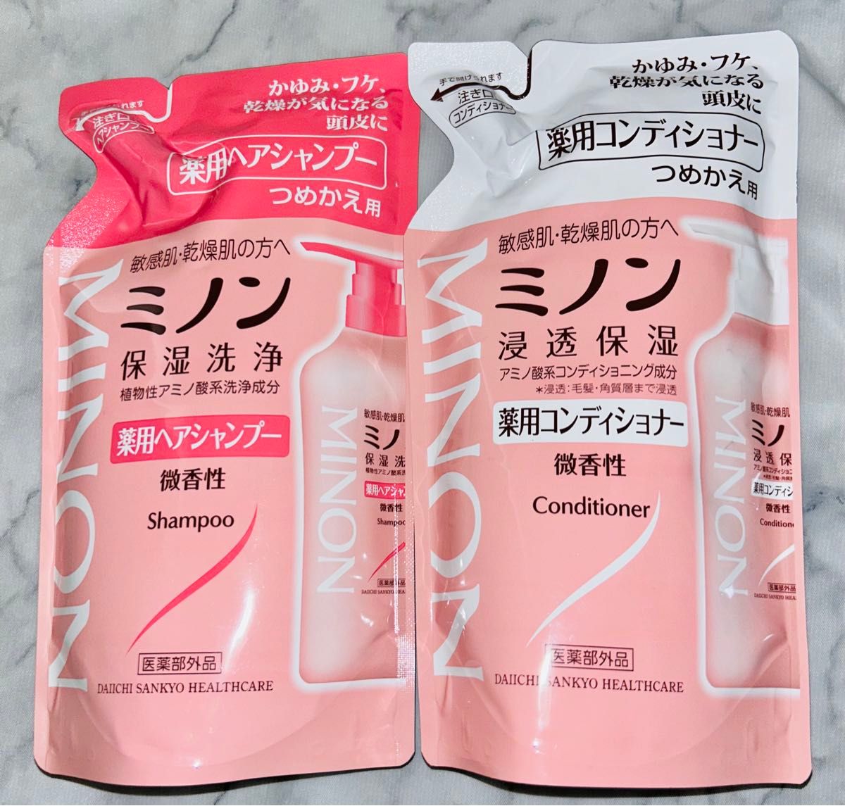 ミノン薬用ヘアシャンプー＆コンデショナーセット【送料込み☆】