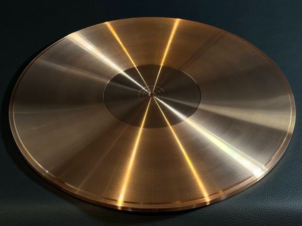 純銅製 7mm ターンテーブルシート レコード LP 重量級 VM-7 スリップマット bv411の画像1