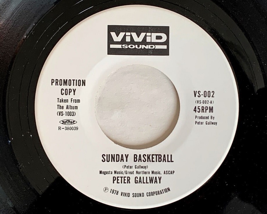 ピーター・ゴールウェイ/PETER GOLLWAY　1978年国内VIVID・SOUND　7インチ・プロモ盤 _画像3