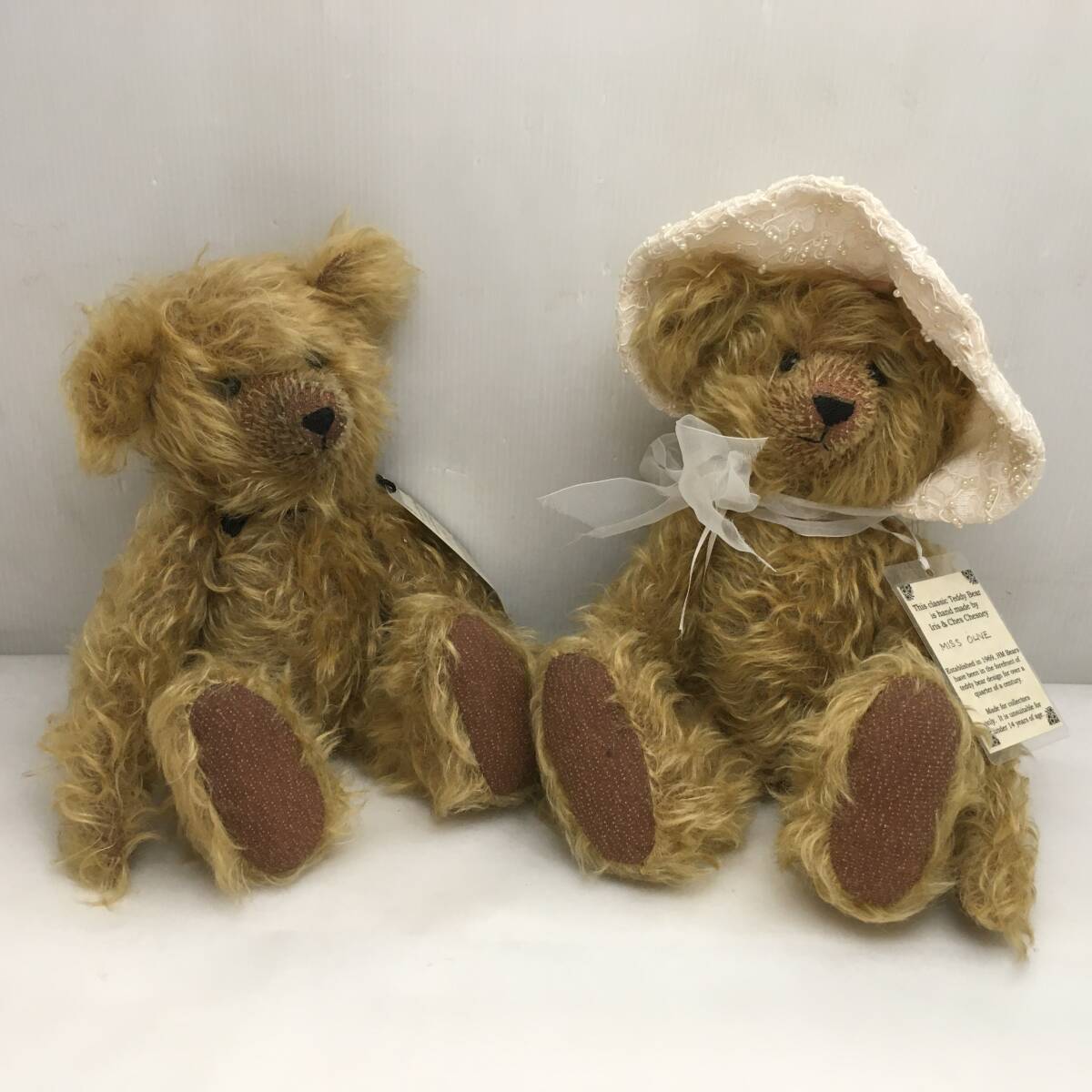 海外限定スパイク販売 ぬいぐるみ クマ OLIVE MISS / OLIVER 全長約32cm ベージュ系 カップル テディベア Y052307■H.M.Bears ウェルカムドール HMベア■ 英国製 体長30cm - 50cm