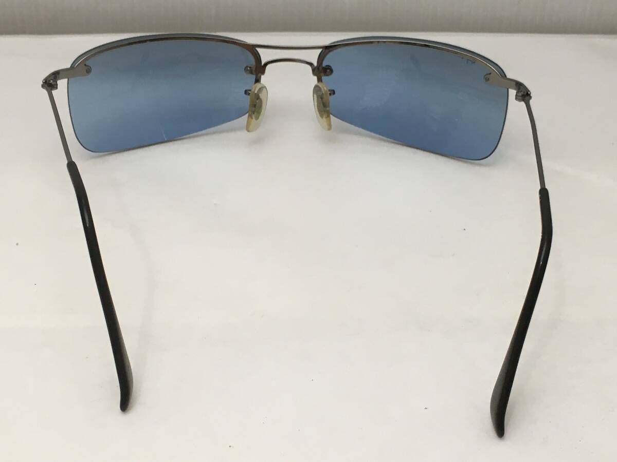 ■Ray-Ban レイバン RB3173 004/7C 61□17 サングラス ブルーの度なしレンズ メガネフレーム 眼鏡 ケース付き イタリア製■の画像4