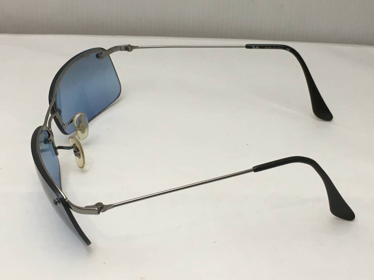 ■Ray-Ban レイバン RB3173 004/7C 61□17 サングラス ブルーの度なしレンズ メガネフレーム 眼鏡 ケース付き イタリア製■の画像5
