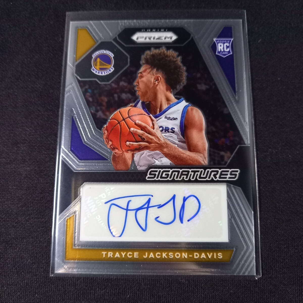 【RC 】トレイス・ジャクソン＝デイビス 23-24 Panini Prizm Trayce Jackson-Davis Signatures AUTO ルーキー ウォリアーズ 直筆サインの画像1