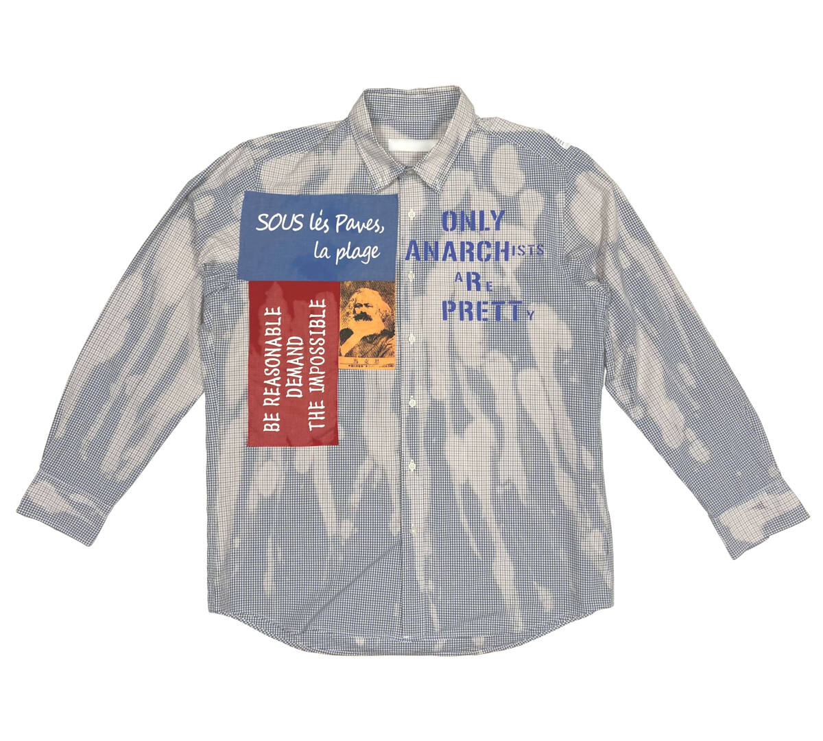 Anarchy Shirt Long-Sleeve P6-01 LL Sky Blue (Seditionaries Punk)_画像1
