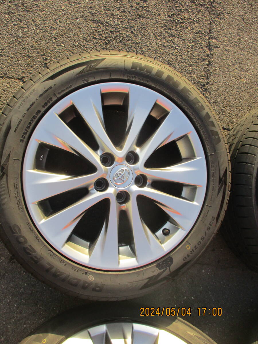 ★☆TOYOTA純正5穴アルミ　【　18ｘ7.5J　】　235/50ZR18　2023年製☆★_画像2