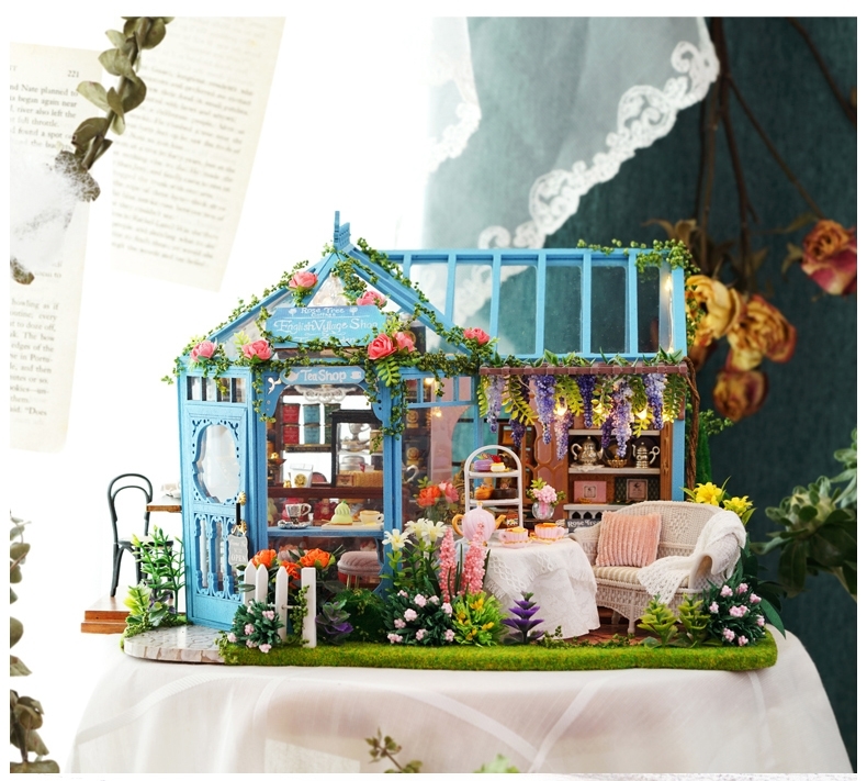 ★☆送料無料◆DIYドールハウス ミニチュア★手作りキットセット ミニチュア ROSE GARDEN TEA HOUSE☆★_画像1