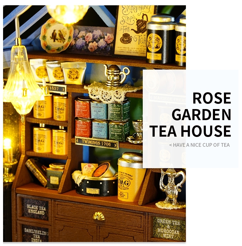 ★☆送料無料◆DIYドールハウス ミニチュア★手作りキットセット ミニチュア ROSE GARDEN TEA HOUSE☆★_画像7