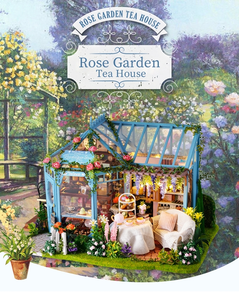 ★☆送料無料◆DIYドールハウス ミニチュア★手作りキットセット ミニチュア ROSE GARDEN TEA HOUSE☆★_画像10