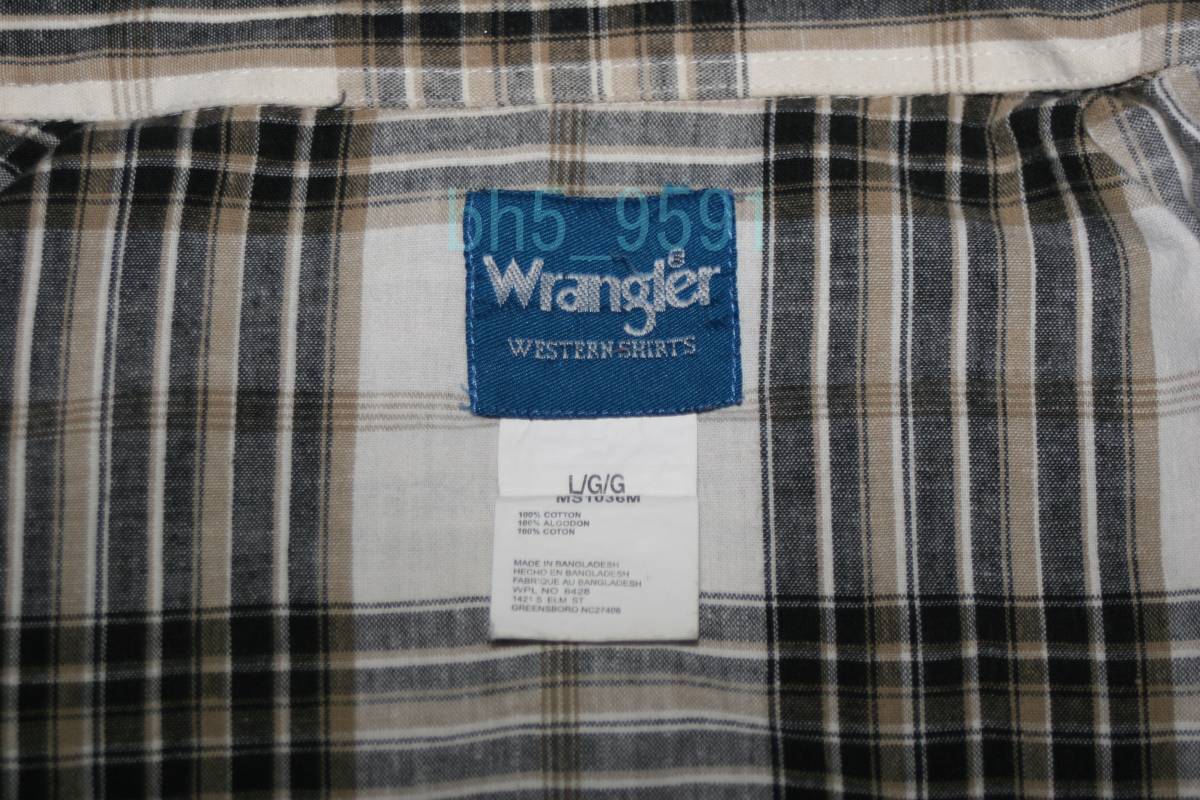 712☆Ｗｒａｎｇｌｅｒ　ラングラー　ウエスタンシャツ　Ｌｓｉｚe USED☆_画像3