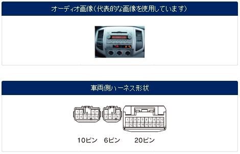 トヨタ タコマ 2005年 ～ 2011年 2DIN/1DIN 取付け キット TOYOTA TACOMA 社外 ナビ オーディオ パネル 配線 PAC JAPAN TY3101_画像2