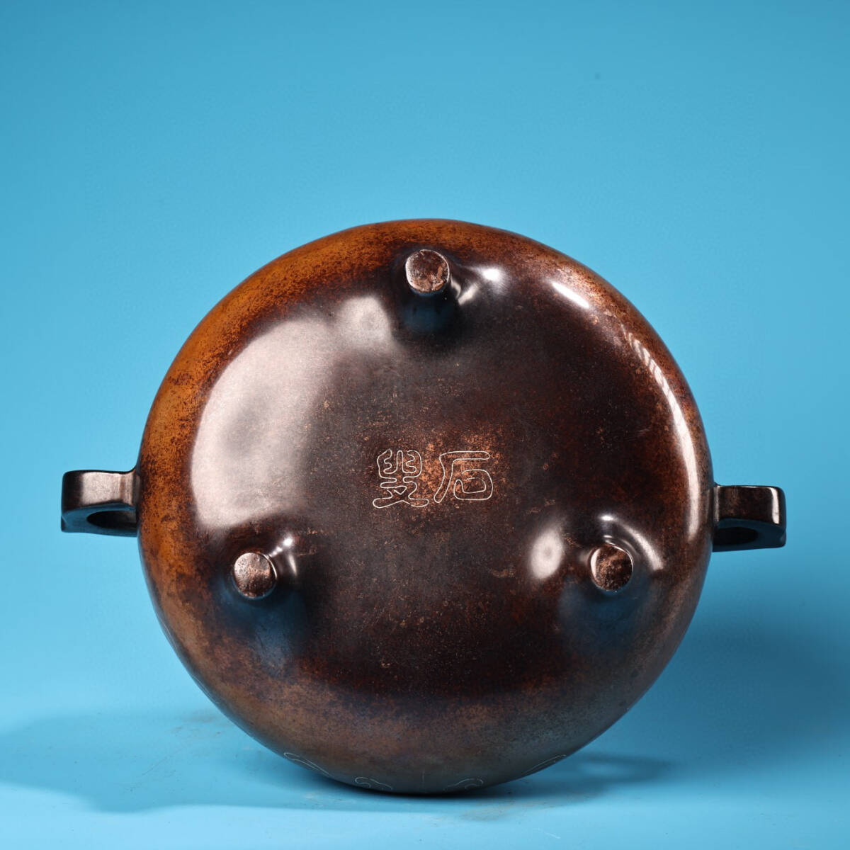 館蔵珍品 紫銅製 銀絲嵌 雙耳 三足熏香炉』置物 賞物 貴重物品 館蔵珍品 紫銅製 銀絲嵌 雙耳 三足熏香炉』置物 賞物 貴重物品