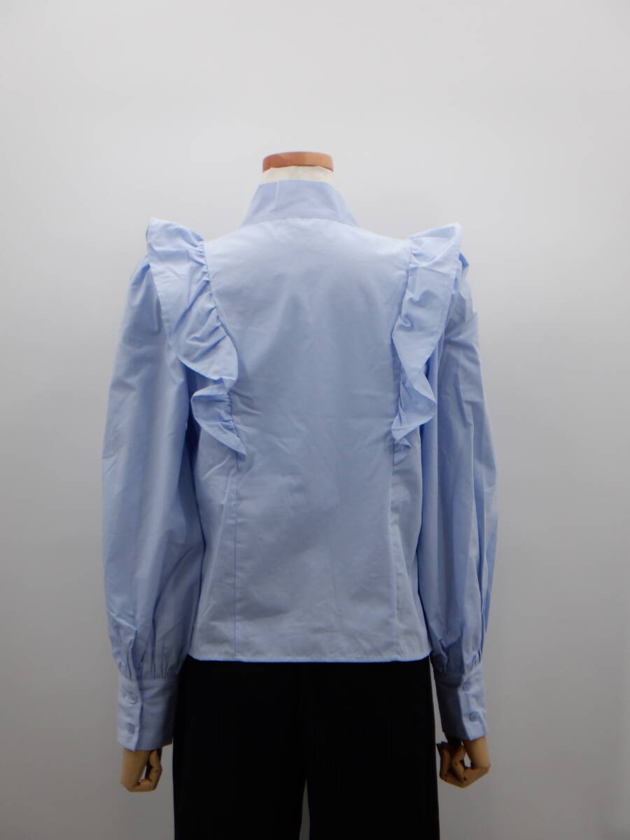 [ новый товар ][INGNI крыло ] bow Thai оборка блуза / sax голубой [ включение в покупку возможность ][ tops ][ блуза ]