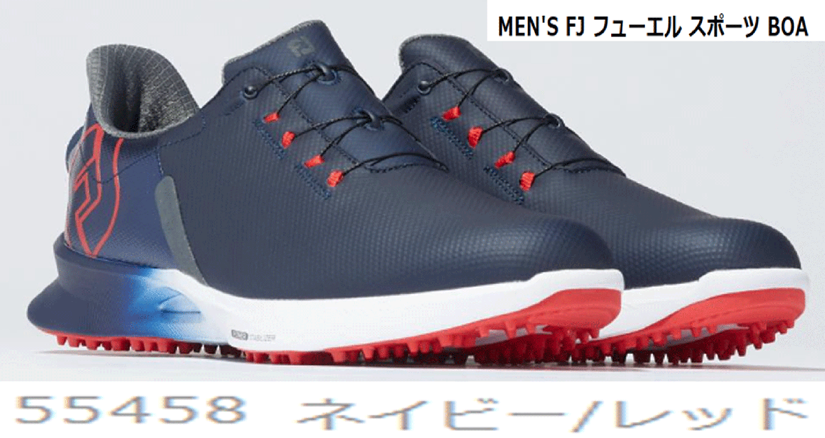 【おまけ付】 新品■フットジョイ■フューエル スポーツ ボア スパイクレス■55458■ネイビー/レッド■27.0CM■W=EEE■卓越した快適性とフィット感■ 27.0cm