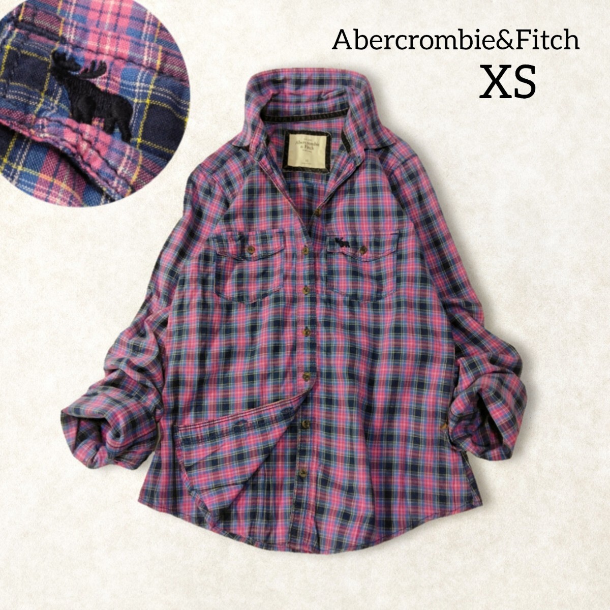 41 【Abercrombie&Fitch】 アバクロ チェック柄 長袖 シャツ 41 【Abercrombie&Fitch】 アバクロ チェック柄 長袖 シャツ