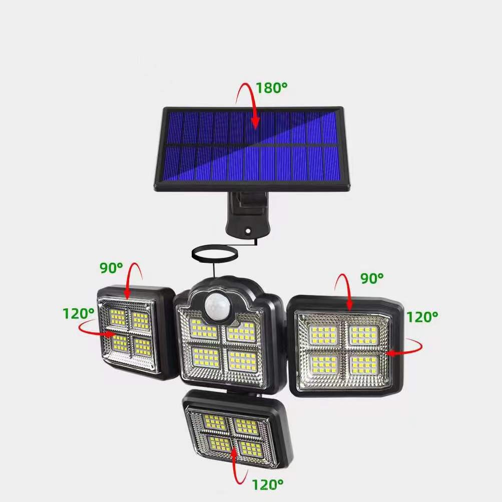 3 шт. комплект сенсор свет 4 поверхность тип света LED солнечный свет IP65 водонепроницаемый предотвращение преступления свет с дистанционным пультом наружный освещение орнамент возможность . свет парковка двор . электро- 