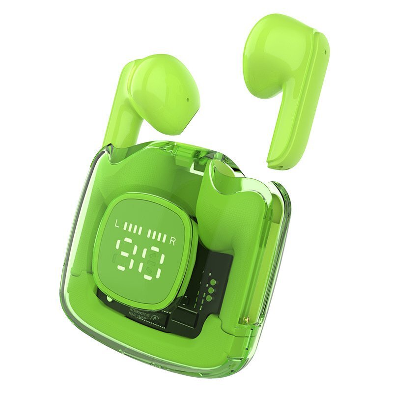 2024新 Bluetooth5.3 ワイヤレスイヤホン グリーン 緑 ブルートゥースイヤフォン 高音質 イヤフォン bluetoothイヤホンぶるーとぅーすの画像1