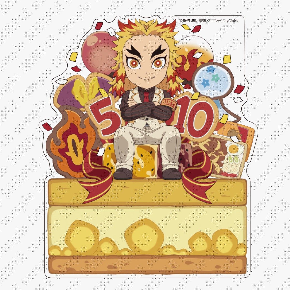 鬼滅の刃 繋がるスタンディ POP 煉獄 杏寿郎 みにキャラ 鬼滅の刃 ufotable DINING 限定 煉獄杏寿郎 誕生祭2024