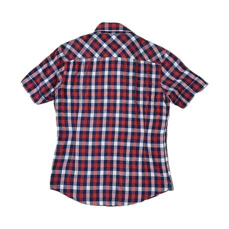 TC728ね＠ Vivienne Westwood MAN 変形チェックシャツ 半袖 メンズ サイズ44　 0.6_画像8