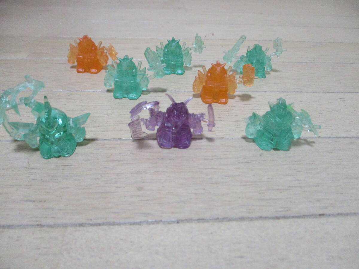 SD Gundam eraser gun erasing clear 8 body set gashapon 