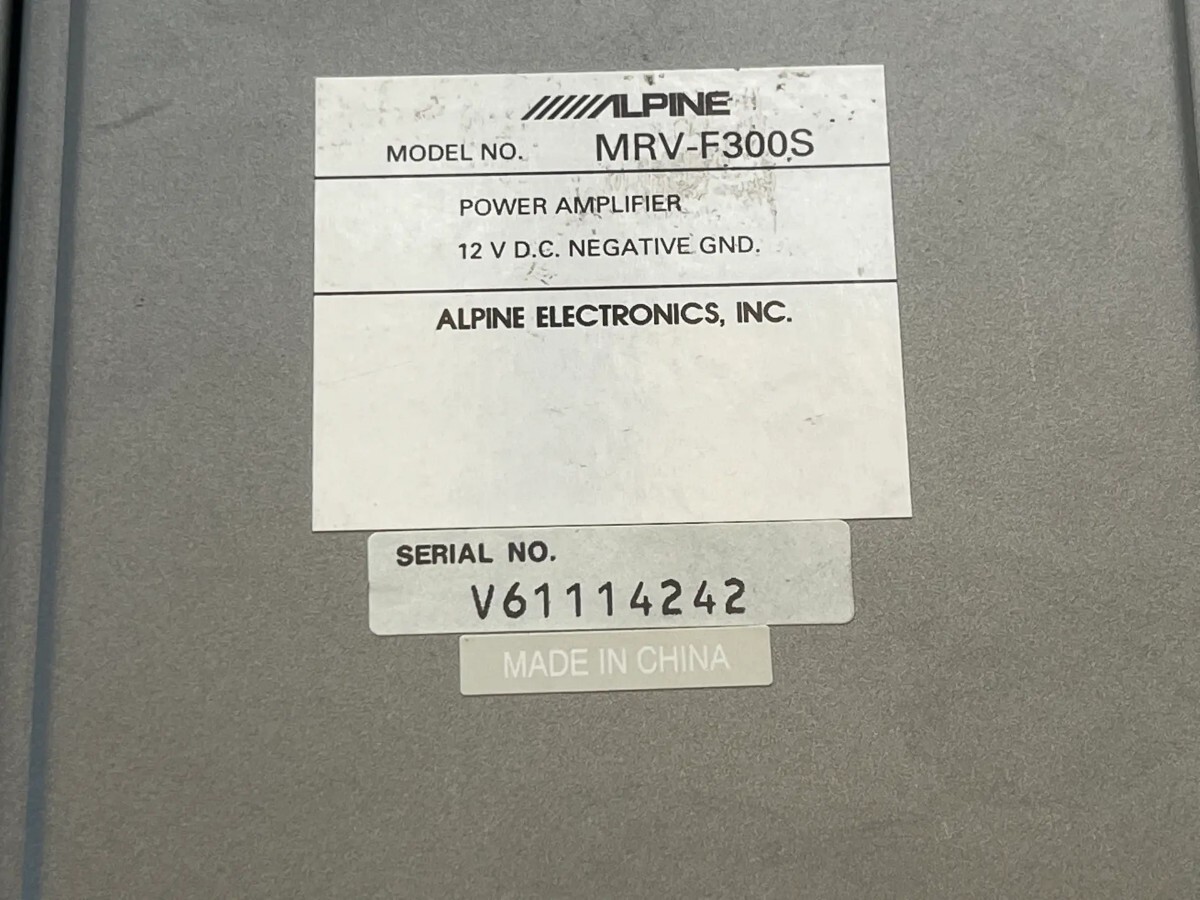 アルパイン AMP MRV-F300s 4/3/2チャンネル_画像5